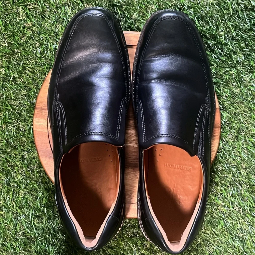 Ecco Holton Apron Toe Black Loafers Size 43 Men’s 9.5 Extra Width